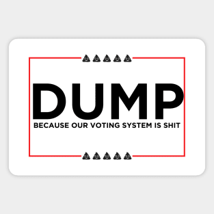 Vote Dump Poop Emoji Political Campaign (Black) Magnet